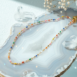 Waterproof Rainbow Choker Necklace - 18K Gold Plated