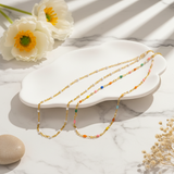 Waterproof Rainbow Choker Necklace - 18K Gold Plated