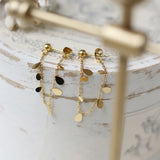 Waterproof Fringe Chain Earrings in 18K Gold-Plated Stainless Steel