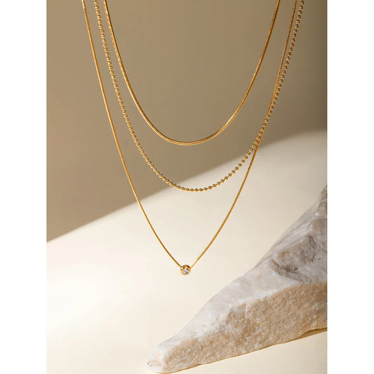 Waterproof Minimalist Y-Shaped Necklace 8K gold-plated stainless steel