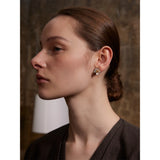 Moel weaing Waterproof Natural Shell Flower Stud Earrings - 18K Gold Plated