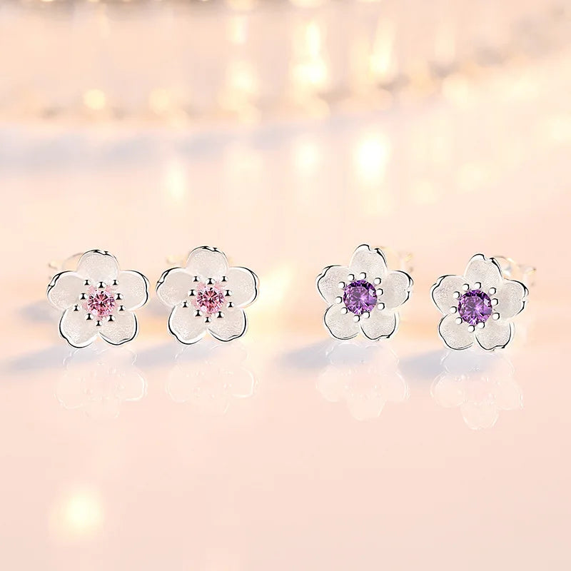 Crystal Buttercup Flower Earrings - Sunshine & Sparkle Crystal Buttercup Flower Earrings - Sunshine & Sparkle LillyFleur Jewelry Purple 