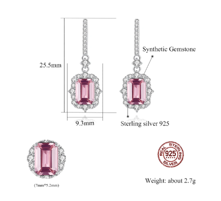 Love’s Delicate Whisper – Pink Morganite Drop Earrings