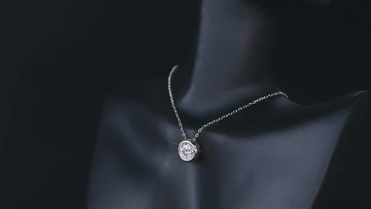 Bezel Solitaire Moissanite Jewelry Set in Gold Plated Silver - Own Your Moment